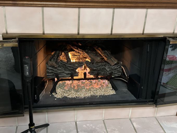 The same gas fireplace after service by Flame Fix