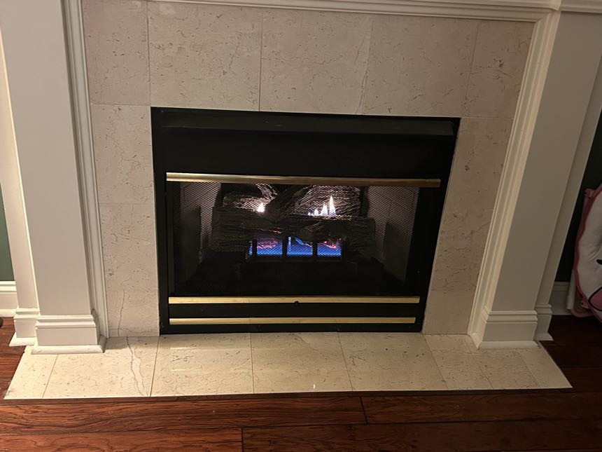 Modern direct-vent gas insert after service